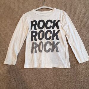 Crewcuts Cream Rock Graphic Long Sleeve Tee